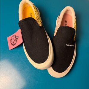 Straye Unisex Streetwear Black Slip-On Loafers